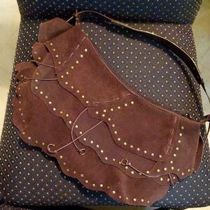 Sondra Roberts Dark Brown Leather Handbag